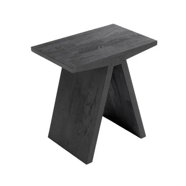 Muubs Angle taburet - sortbejdset/olie - FSC - 45 x 45 cm